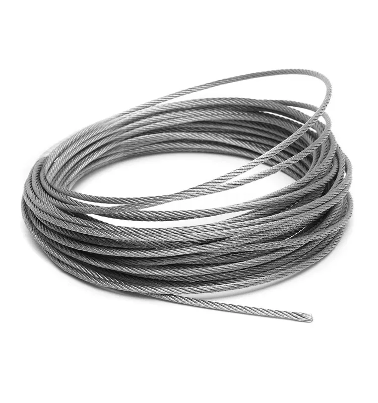 High tensile strength 7*7 1.5mm electric galvanized steel wire rope