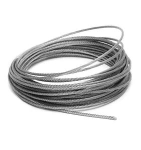 High tensile strength 7*7 1.5mm electric galvanized steel wire rope