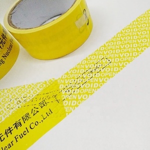 EXW Bán Bằng Chứng Màu Vàng Nhãn Số Sê-ri Chống Trộm Tamper Rõ Ràng Void Băng An Ninh - Product Image 5