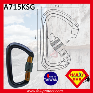 25KN Screw Lock Rock Climbing Mountaineer Aluminum Carabiner - Product Image 4