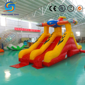 Toboggan gonflable De Requin Gonflable Aventure Club Double Toboggan Et La Piscine D'eau Arrière-Cour <span class=keywords><strong>Parc</strong></span> Pour Vente - Product Image 1