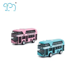 Grosir Mainan Bus Mobil Logam untuk Anak-anak Model Mobil Die Cast dengan EN71