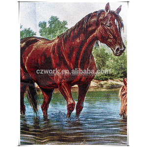 <span class=keywords><strong>Pintura</strong></span> al óleo sobre lienzo de caballo rojo, alta calidad, China, moderna, personalizada, 15,5x27 pulgadas, gran oferta - Product Image 3