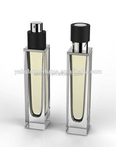 Botella de perfume de cristal cuadrada, transparente, con cuello engarzado, 2018, 20ml - Product Image 1
