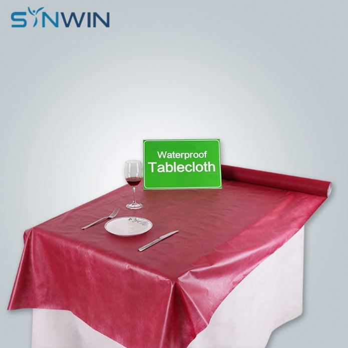 Tnt Tissu Personnalisé Résistant Aux Taches Ignifuge Résistant À L'huile Imperméable À L'eau Rouge Nappe