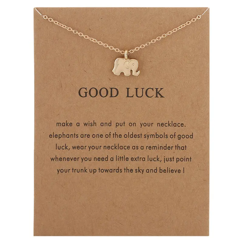 Fashion Elegant Good Luck Animal Necklace Elephant Necklaces Vintage Choker Pendant Charm Women Friend Gift