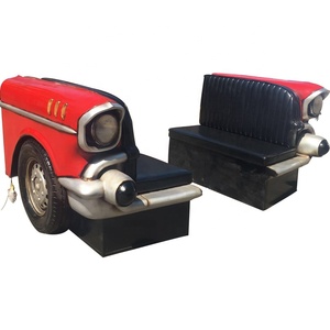 Canapé d'angle en résine de couleur rouge, mobilier Commercial Vintage, pour Restaurant, Bar, <span class=keywords><strong>Club</strong></span>, vente en gros - Product Image 1