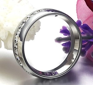 Nhẫn Ý Nghĩa Bằng Thép Không Gỉ Tùy Chỉnh Nhẫn Bạc Trơn Bằng Thép Không Gỉ Cho Nam Đính Kim Cương - Product Image 4