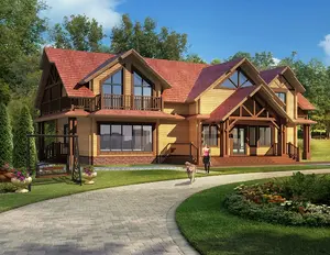 2020 Economical 2-story prefab wooden chamber club house