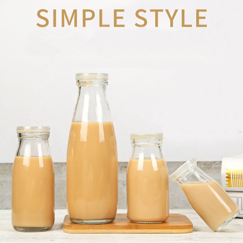 Haonao 100ml/250 round clear small glass milk bottle