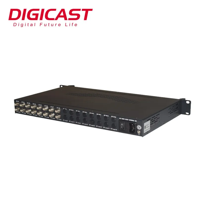 DMB-9016B-8 IPTV OTT вещания системы 8 каналов ИИР-цифра спутниковый телевизионный ресивер профессиональный приемник с мультикастом Unicast UDP RTP