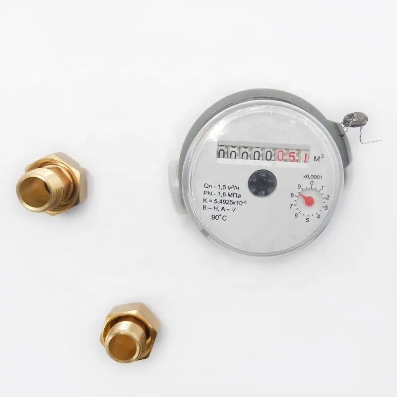 ISO 4064 Domestic 13mm Brass Body Class B Dry Dial Singlejet Water Meter