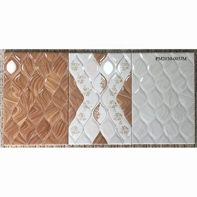 Proveedor de oro Fuzhou 20x30 azulejo de pared de cerámica para baño decorativo esmaltado