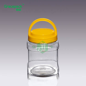 Trong suốt xử lý 500ml 720ml 1200ml 1500ml rõ ràng nhựa Jar thực phẩm <span class=keywords><strong>container</strong></span> với nắp - Product Image 1
