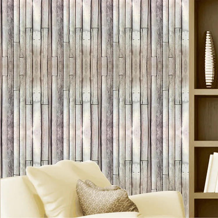 wholesale gray bamboo designs decorative wall and furniture self adhesive home decoration plastic wallpaper