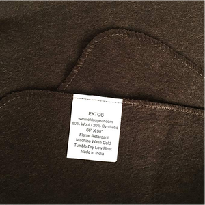 Manta Merino resistente al fuego de 80% lana y 20% poliéster con manta calentada, manta de lana para acampar en la cárcel - Product Image 2