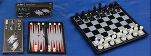Set di Scacchi, Backgammon e <span class=keywords><strong>Dama</strong></span> 3 in 1, Gioco da Tavolo con Scacchiera 30X30cm - Product Image 2