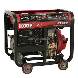 Generator Diesel Fase Tunggal Portabel, Generator Diesel Recoil Tipe Terbuka 50Hz 5KVA 5KW