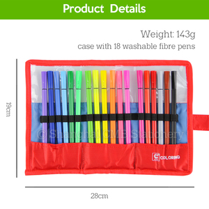 18 de alta calidad y seguridad de los niños de marcador lavable de la pluma con laminado de la pluma - Product Image 4
