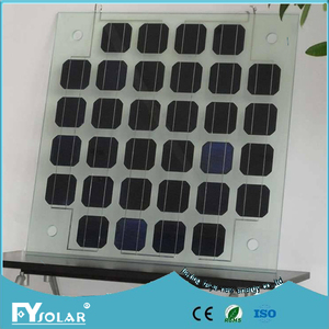 Grande potenza 200 W ~ 550 W Ad Alta Efficienza trasparente doppio vetro Pannello Solare <span class=keywords><strong>BIPV</strong></span> - Product Image 5