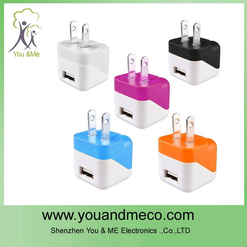 Colorful US plug 5 v 2a usb wall charger accueil plat usb chargeur mural