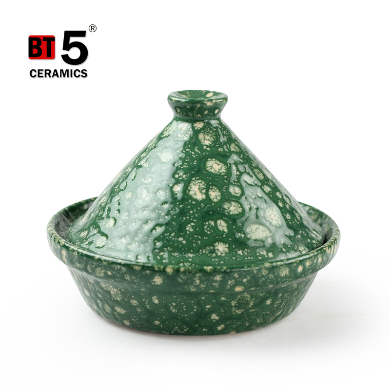 Bouteille vert 4 pouce grès servir tajine marocaine mini tajine pour vente