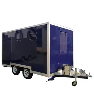 移动式冰酒不锈钢食品卡车快餐咖啡食品拖车在中国销售