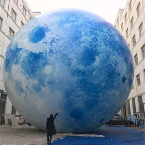 팽창식 공, 거대한 훈장 팽창식 LED 달 팽창식 Moon 달을 광고하는 15m Led 점화 행성 풍선