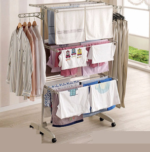 3 Tier Foldable Laundry Drying <strong>Rack</strong>,Indoor Outdoor Clothes Dryer, Airer for Clothes with <strong>Shoes</strong> <strong>Rack</strong> <strong>White</strong> - Product Image 3