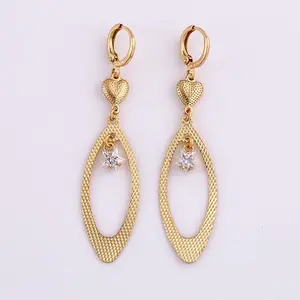 25313 Fashion design jewelry 18k gold color gold earrings new model