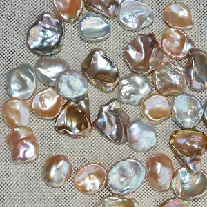 Natural Baroque Shaped Petal Shaped Pearl Glare Colorful DIY Loose Pearl Naked Stone Large 15-25mm Factory Wholesale
