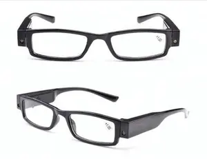 2021新款式光学眼镜塑料框led灯老花镜