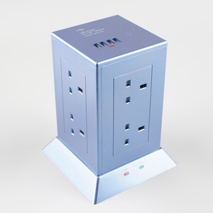 WK 13A 8 GANG พร้อมพอร์ต USB 4พอร์ตปลั๊กไฟช่องต่อสายยาวสำหรับปลั๊ก13A - Product Image 3