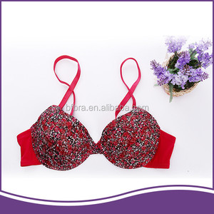 Dernières sexy broderie fleur extra mince nylon femme <span class=keywords><strong>rouge</strong></span> dentelle soutien - <span class=keywords><strong>gorge</strong></span> - Product Image 1
