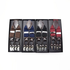 Bretelle Gallus da <span class=keywords><strong>uomo</strong></span> di alta qualità in confezione da 6 clip di colore ispessimento Meetee - Product Image 2