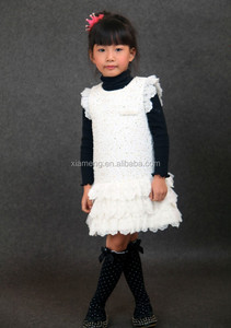 2015 nouveau modèle vêtements pour enfants blanc nylon dentelle bébé filles automne robes pour 2 <span class=keywords><strong>3</strong></span> 4 5 6 7 8 9 10 anos vieux - Product Image 1