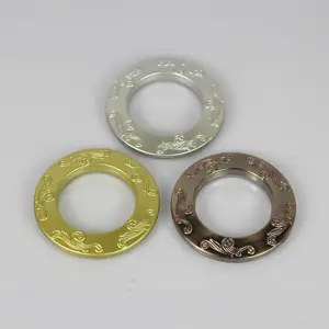 Oeillets de <span class=keywords><strong>rideau</strong></span> ronds en plastique PP doré anti-rouille <span class=keywords><strong>avec</strong></span> clip, fabriqués en Chine - Product Image 1