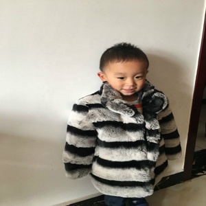 Abrigo de invierno de piel de conejo <span class=keywords><strong>Real</strong></span> Rex teñido de <span class=keywords><strong>Chinchilla</strong></span> - Product Image 6