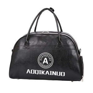 Sacs de sport noirs sac de voyage en cuir homme PU - Product Image 1