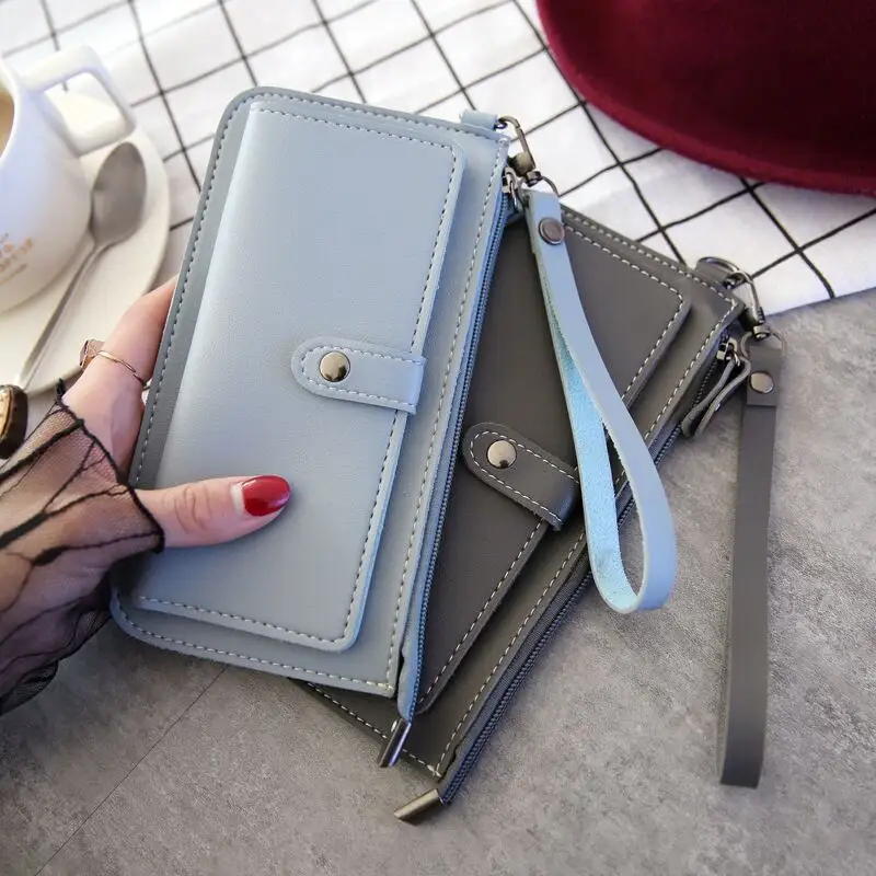 New special design modern women's simple long multifunctional zipper women's wallet