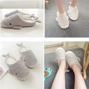 Comfort Grey Terry Cloth Child Shark Winter <strong>Slipper</strong> <strong>Animal</strong> Fuzzy <strong>Slipper</strong> - Product Image 2