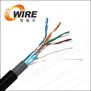 Owire ngoài trời Hai lớp vỏ bọc mèo <span class=keywords><strong>5E</strong></span> Cáp mạng với đồng 100% để truyền dữ liệu tốc độ cao ổn định - Product Image 4