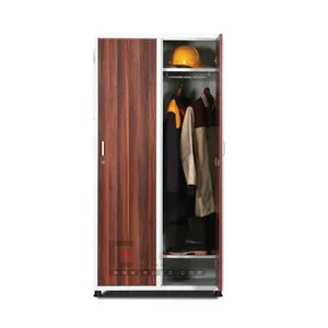 Modern Design Two Doors Wooden Hotel Bedroom Dressing Cupboard With Inside Lockable for Sale