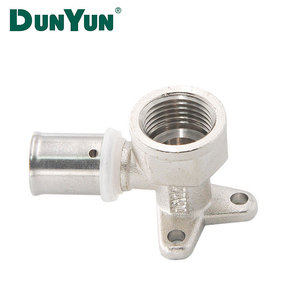 DUNYUN Factory Hot Sale Raccord coudé femelle en laiton et cuivre à sertir pour tuyaux PEX ALPEX, connecteur rapide TH U accepté BSP NPT - Product Image 3
