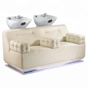 wholesale salon equipment Salon Ambience double seat SOFA shampoo chair wash unit supplier factory