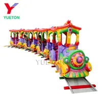 China 14-Sitzer Outdoor Fair ground Kleines Karussell Karussell Kleine touristische Manege Enfants Zug mit Gleis zum Verkauf