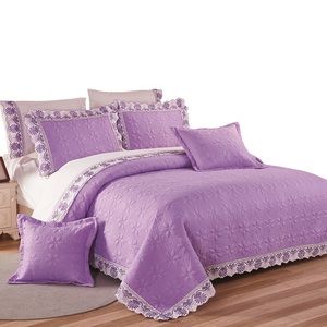 KOSMOS Wholesale Price Flat Sheet Dubai Luxury Embroidery Lace <strong>Quilt</strong> <strong>Bedspread</strong> - Product Image 3