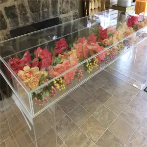 Высококачественный декоративный прозрачный акриловый свадебный стол для торта для вечеринки