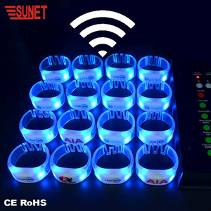 Sunjet từ xa LED Vòng đeo tay trẻ em sinh nhật Nguồn cung cấp bên Trung Quốc tùy chỉnh led Vòng đeo tay 2.4 Gam 20 khu có sẵn Vocal recital - Product Image 3