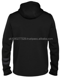 Sweat-shirt à capuche et sweat-shirt noir pour homme Saison hivernale en polyester/coton teint uni - Product Image 2